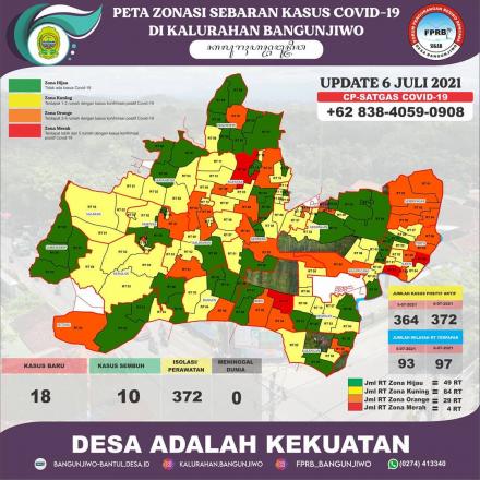 Update Peta Zonasi Sebaran Covid19 06 Juli 2021