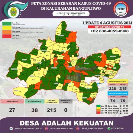 Update Peta Zonasi Sebaran Covid19 04 Agustus 2021