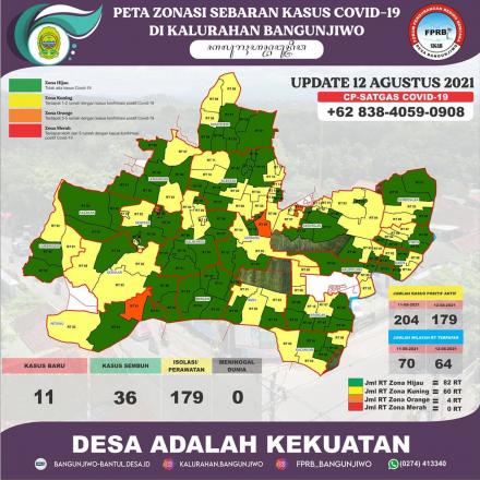 Update Peta Zonasi Sebaran Covid19 12 Agustus 2021