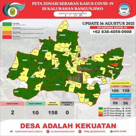 Update Peta Zonasi Sebaran Covid19 16 Agustus 2021