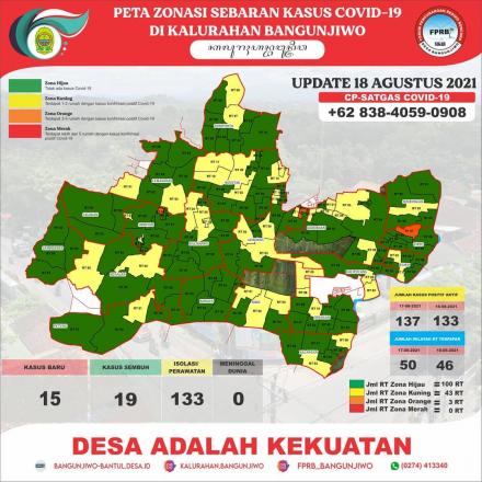 Update Peta Zonasi Sebaran Covid19 18 Agustus 2021