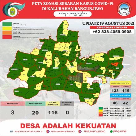 Update Peta Zonasi Sebaran Covid19 19 AGUSTUS 2021