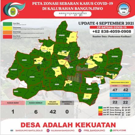Update Peta Zonasi Sebaran Covid19 tanggal 04 September 2021