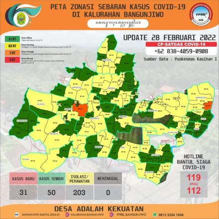 Update Peta Zonasi Sebaran Covid19 28 Februari 2022