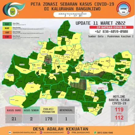 Update Peta Zonasi Sebaran Covid19 11 Maret 2022