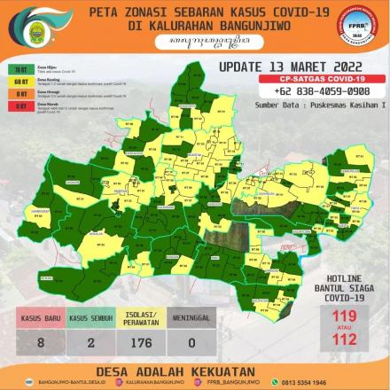 Update Peta Zonasi Sebaran Covid19 13 Maret 2022