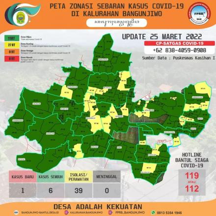 Update Peta Zonasi Sebaran Covid19 25 Maret 2022