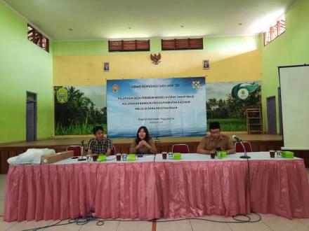 Pembukaan Pelatihan Desa Preneur Tahap Maju Kalurahan Mandiri Budaya Bangunjiwo
