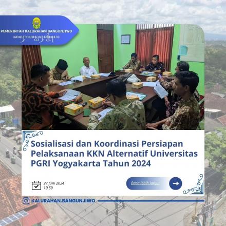 Koordinasi Penerjunan KKN UPY Tahun 2024 di Kalurahan Bangunjiwo