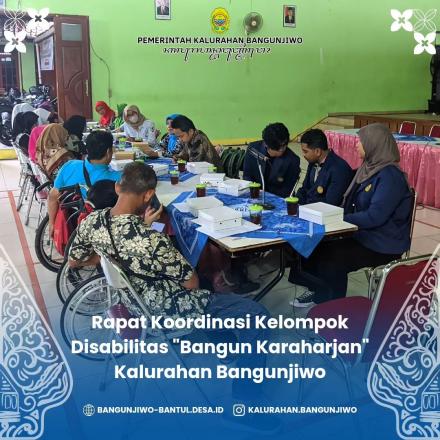 Rapat koordinasi kelompok disabilitas 