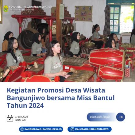 Kegiatan promosi Desa Wisata Bangunjiwo bersama Miss Bantul Tahun 2024