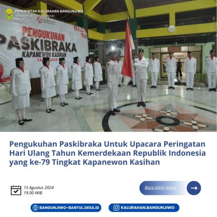 Kegiatan pengukuhan paskibraka untuk upacara