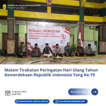 Kegiatan tirakatan dalam rangka HUT- RI KE 79