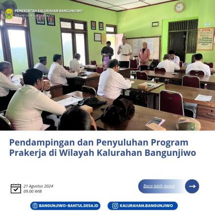 Sosialisasi Program Prakerja di Kalurahan Bangunjiwo