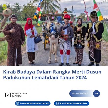 Kirab Budaya Merti Dusun Padukuhan Lemahdadi Tahun 2024