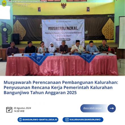 Musrenbangkal Penyusunan RKPKal Kalurahan Bangunjiwo TA 2025