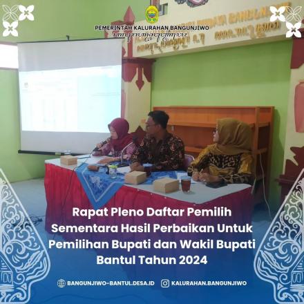 Rapat pleno daftar pemilih sementara 