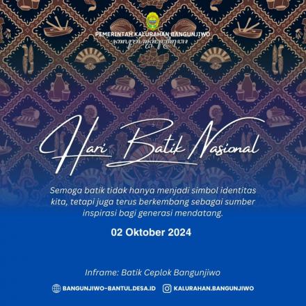 Hari Batik Nasional 2 Oktober 2024