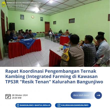 Rapat Koordinasi Persiapan Pengembangan Ternak Kambing di Kawasan TPS3R Bangunjiwo