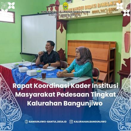 Rapat Koordinasi Kader IMP Kalurahan Bangunjiwo bulan Oktober 2024