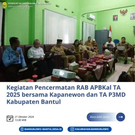 Rakor Pencermatan RAB Kegiatan TA 2025