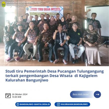 Sudy Tiru Pemerintah Desa Pucangan Tulungangung di Desa Wisata Kajigelem Bangunjiwo