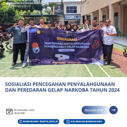 Sosialisasi pencegahan penyalahgunaan dan peredaran gelap narkoba