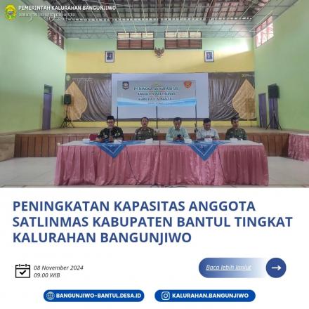 Peningatan Kapasitas Satlinmas Kalurahan Bangunjiwo bersama Satpol PP Kabupaten Bantul