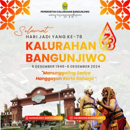 HARI JADI KALURAHAN BANGUNJIWO KE-78 TAHUN 2024