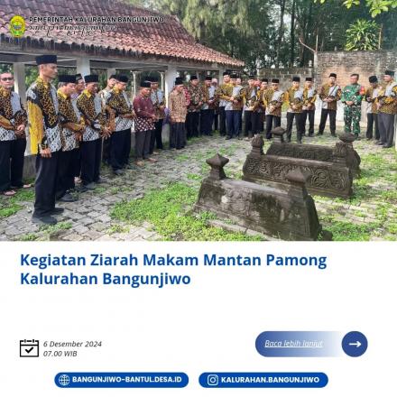 Ziarah Kubur Mantan Lurah dan Pamong Kalurahan Bangunjiwo HUT Ke-78 Bangunjiwo