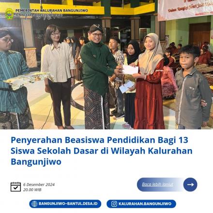 Penyerahan beasiswa pendidikan kepada siswa berprestasi TA 2024