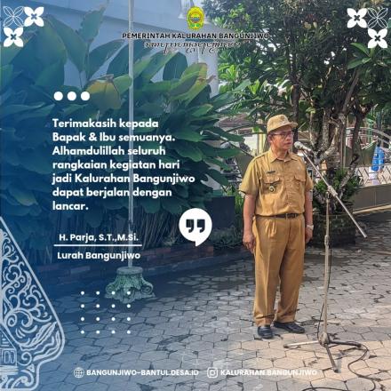 Apel Pamong Kalurahan Bangunjiwo Senin 9 Desember 2024