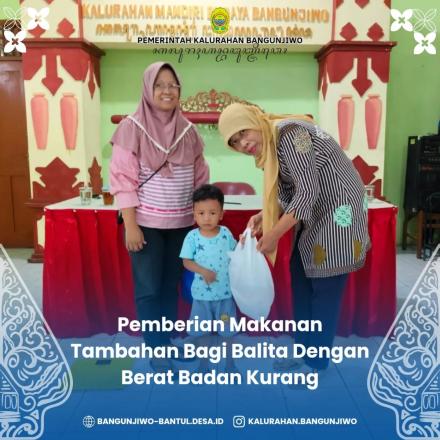 Kegiatan pemberian makanan tambahan (PMT)