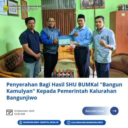 SHU dari Badan Usaha Milik Kalurahan (BUMKal) 