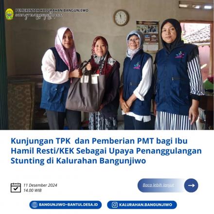 Kegiatan visiting terhadap ibu hamil resiko tinggi/kurang energi kronis