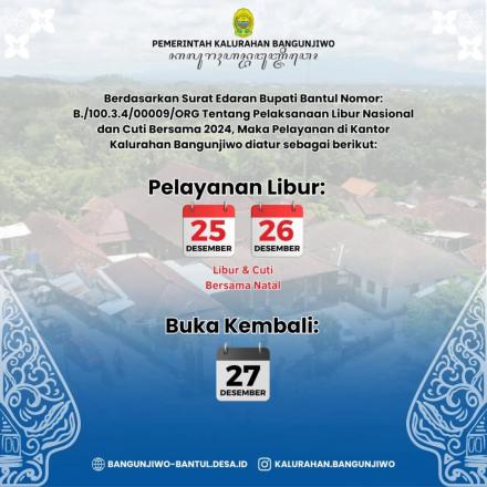 Informasi Libur dan Cuti Bersama Natal Tahun 2025