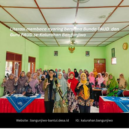 Kegiatan Literasi Read Aloud bersama TPPKK dan Pokja PAUD Bangunjiwo