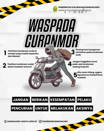 Waspada Kejahatan Tindak Pencurian Kendaraan Bermotor