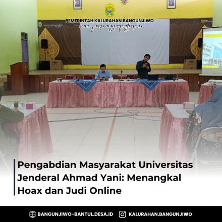 Peningkatan Literasi Digital Penangkal Hoaks dan Judi Online di Kalurahan Bangunjiwo
