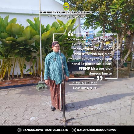 Kegiatan Apel Pamong Kalurahan Bangunjiwo Senin 14 Juli 2025