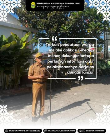 Apel Pamong Kalurahan Bangunjiwo Senin 21 Juli 2025