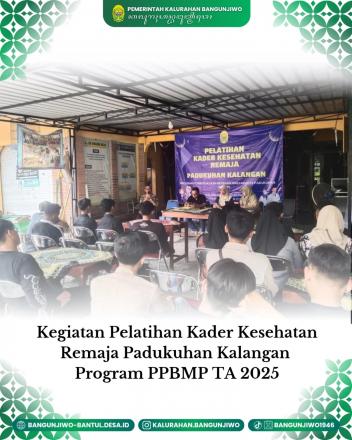 Pelatihan Kader Kesehatan DK XIV Kalangan Program PPBMP TA 2025