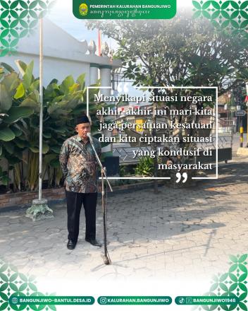 Kegiatan Apel Pamong Kalurahan Bangunjiwo 1 September 2025