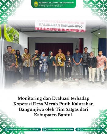 Monev Koperasi Desa Merah Putih Kalurahan Bangunjiwo