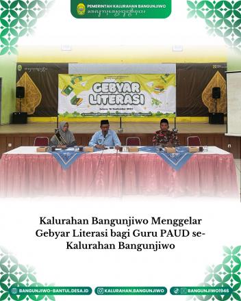 Gebyar Literasi Guru PAUD/TK Bangunjiwo bersama Pokja PAUD Bangunjiwo