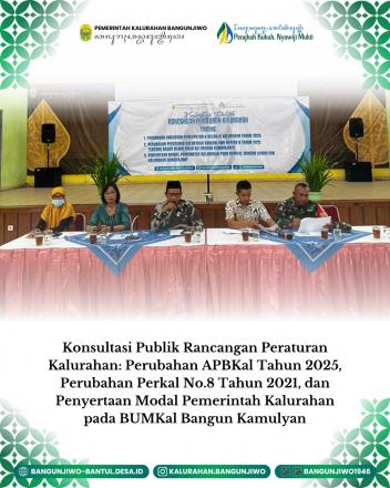Konsultasi Publik Rancangan Peraturan Kalurahan Bangunjiwo Tahun 2025