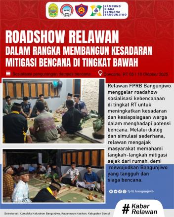 Roadshow Kebencanaan Relawan FPRB SIGAB Bangunjiwo