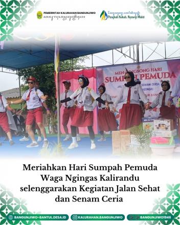 Warga Ngingas Selenggarakan Senam Ceria Meriahkan Sumpah Pemuda 2025