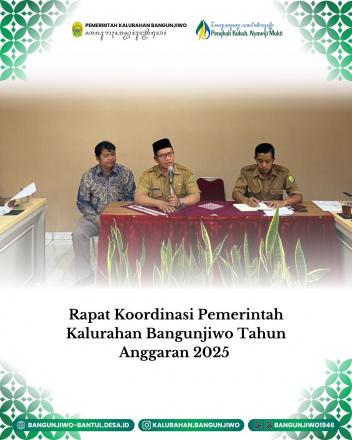 Rapat Koordinasi Pemerintahan Kalurahan Bangunjiwo 27 Oktober 2025