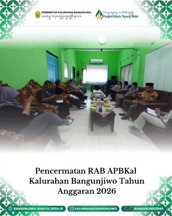 Pencermatan RAB APBKal Kalurahan Bangunjwo TA 2026